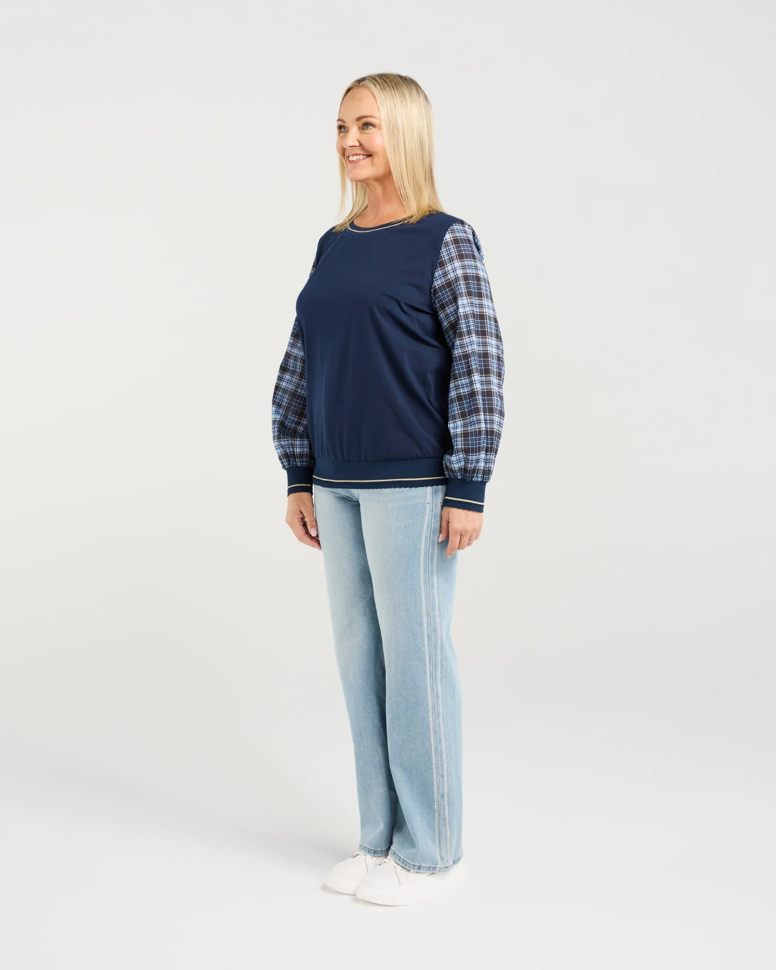 Zafina Isadora Top Plaid Night - Image 4