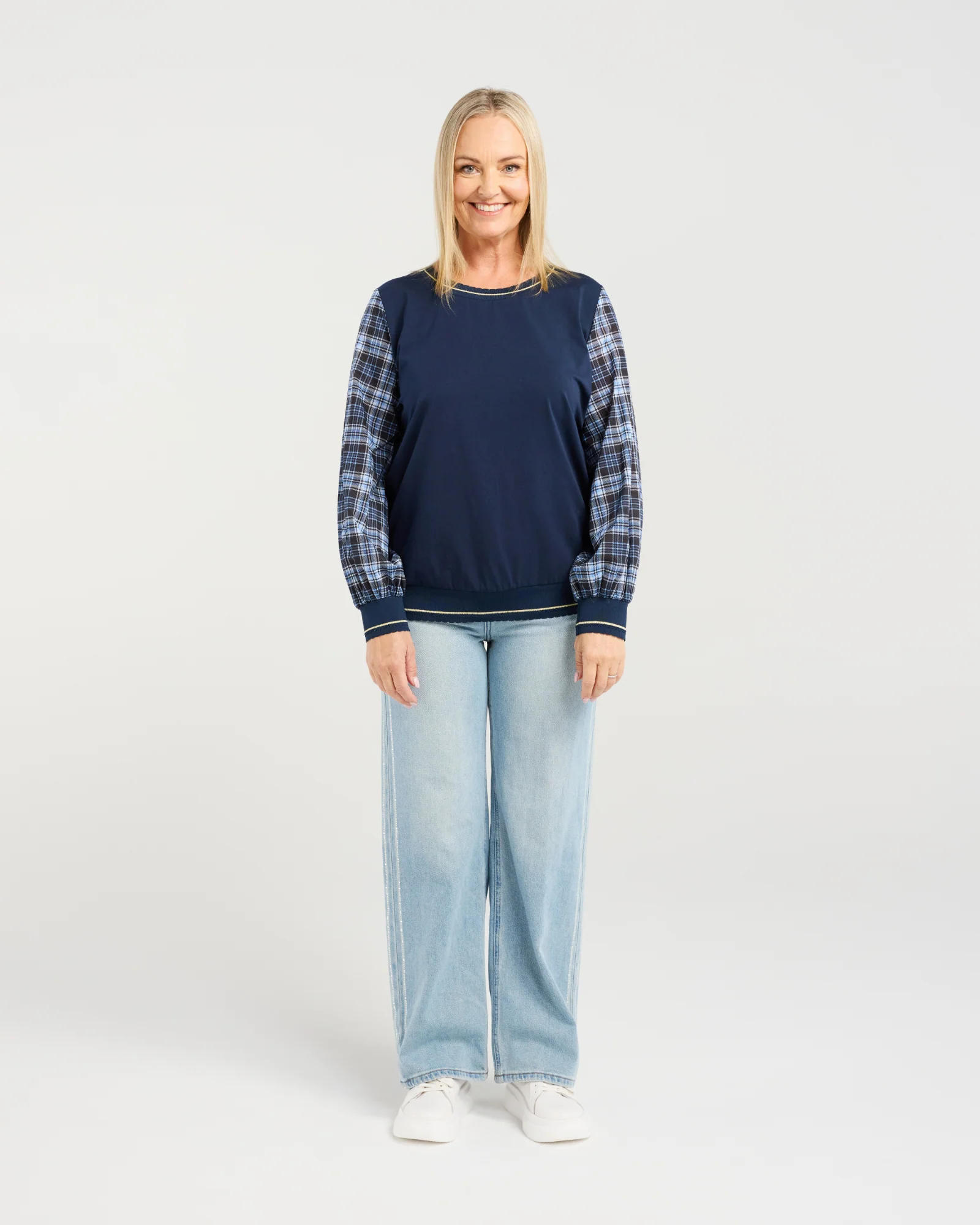 Zafina Isadora Top Plaid Night - Image 5