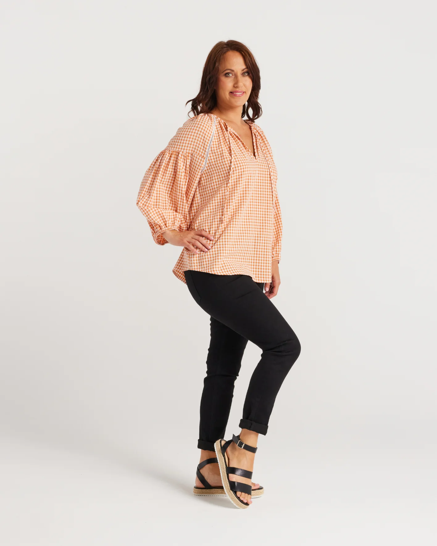 Zafina Josephine Top Burnt Check - Image 4