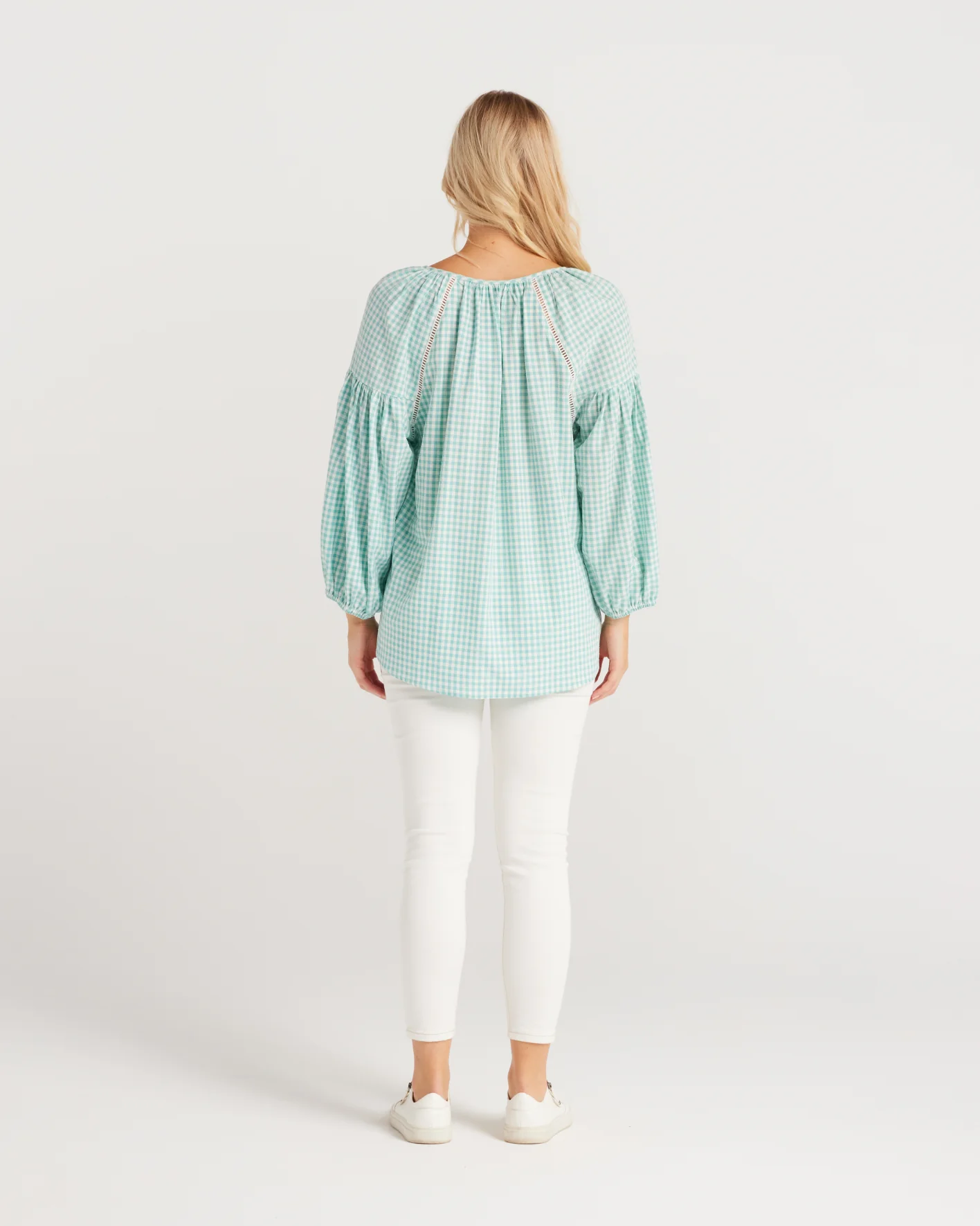 Zafina Josephine Top Mint Check - Image 8
