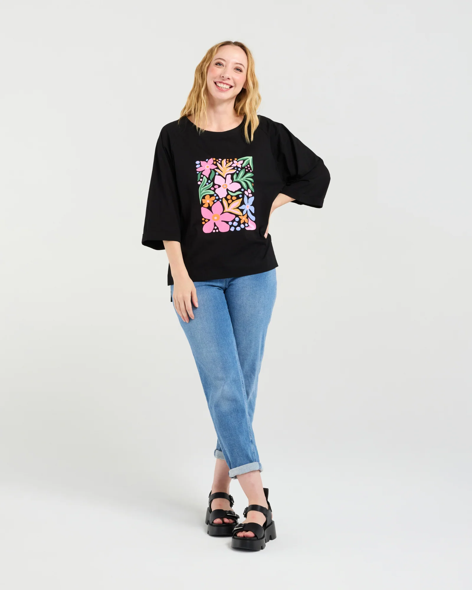 Zafina Kate T-Shirt - Black - Image 5