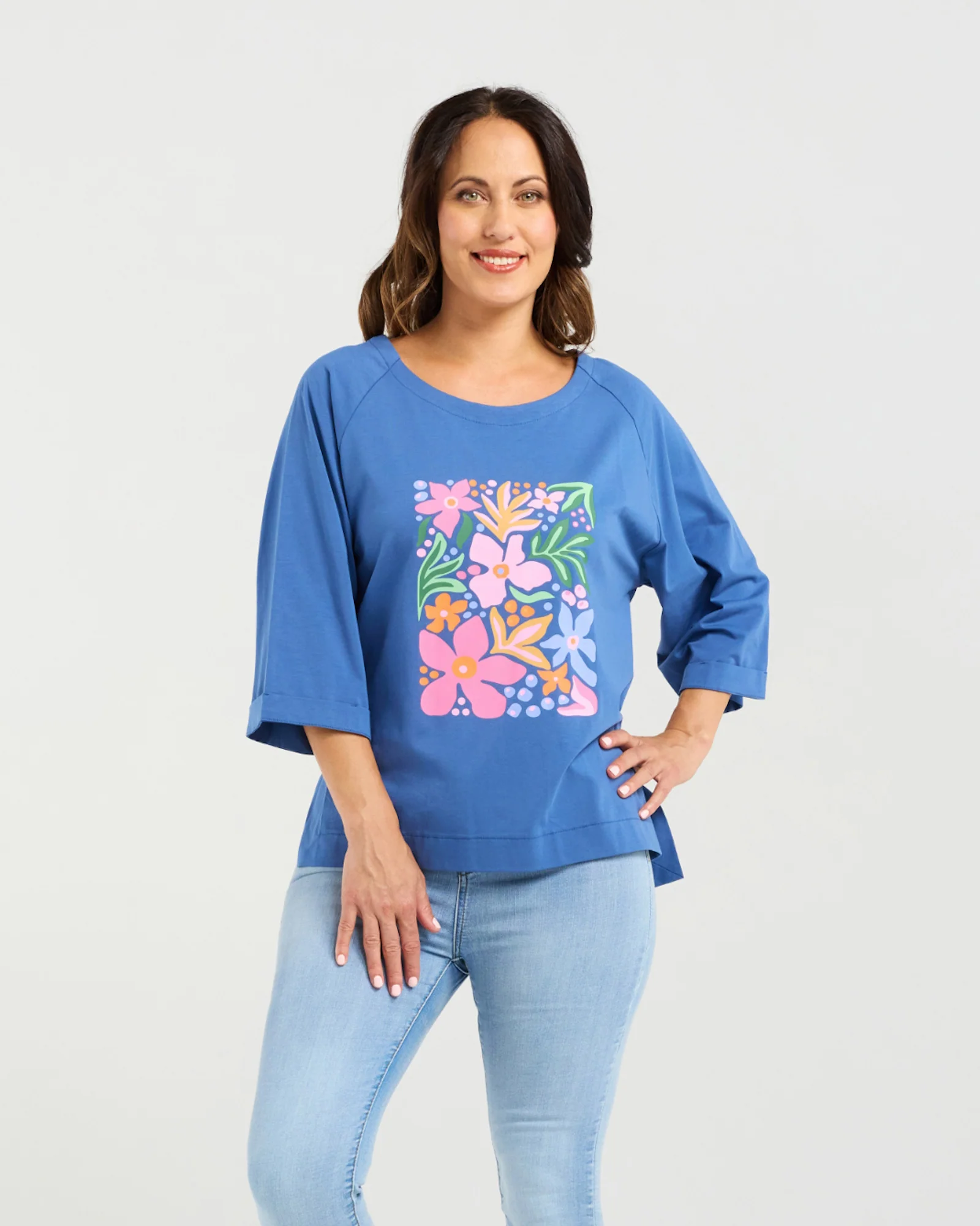 Zafina Kate T-Shirt - Navy - Image 2