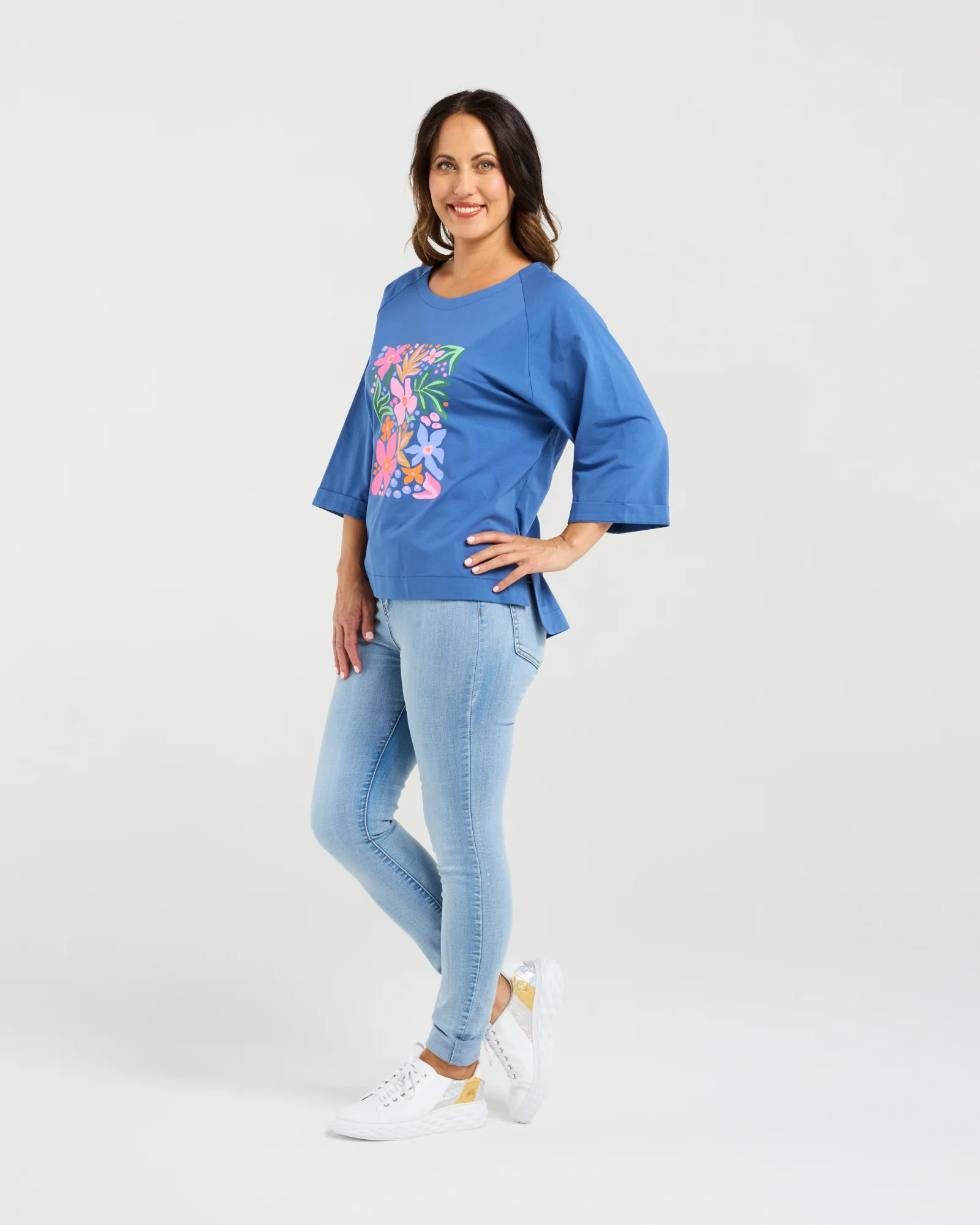 Zafina Kate T-Shirt - Navy - Image 4