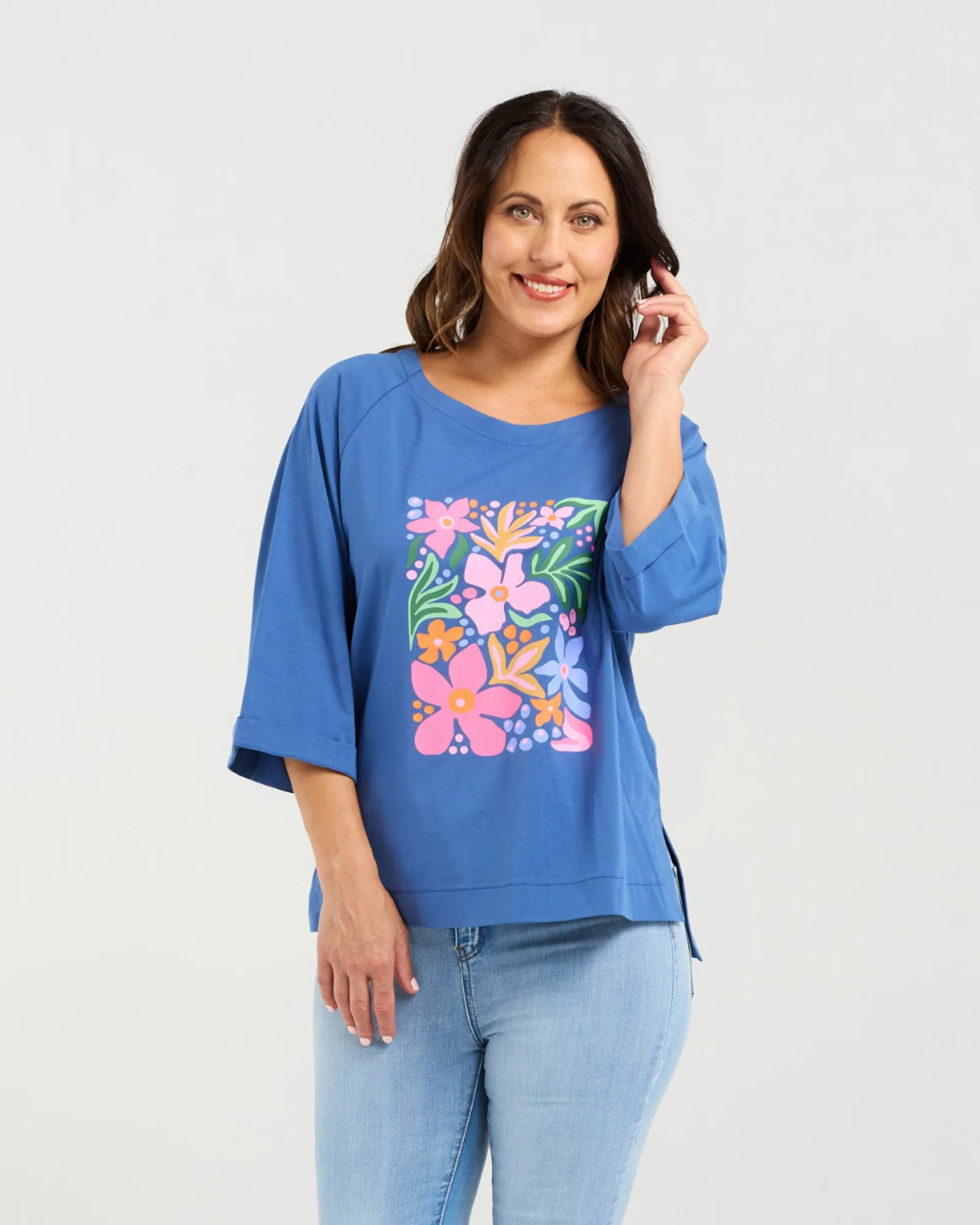 Zafina Kate T-Shirt - Navy - Image 5