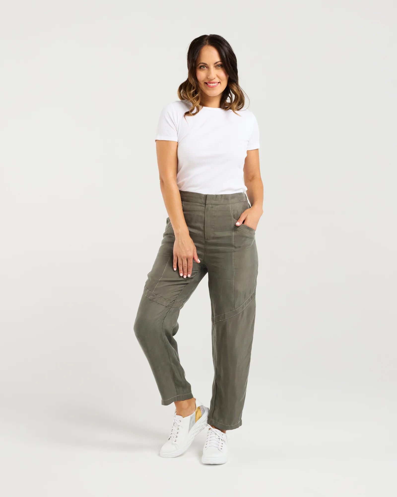 Zafina Lilith Pant - Olive - Image 4