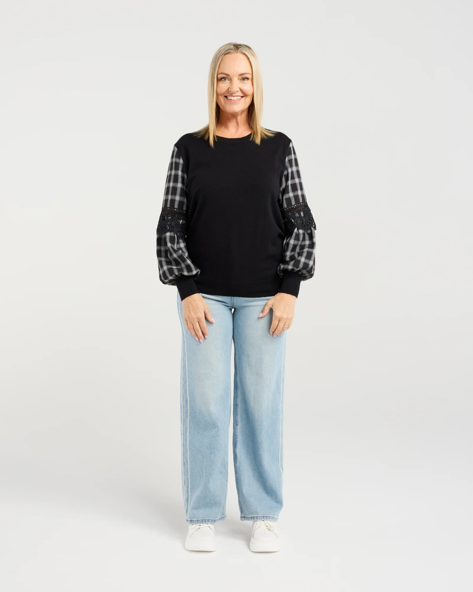 Zafina Lilith Top Black Check - Image 2