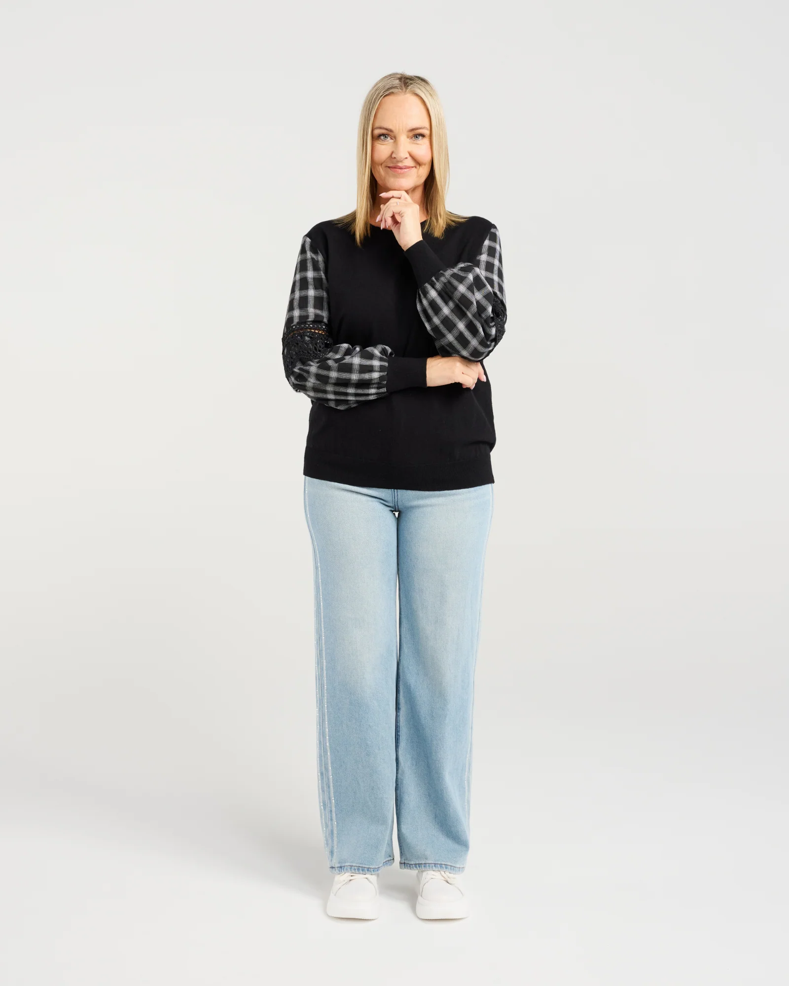 Zafina Lilith Top Black Check - Image 5