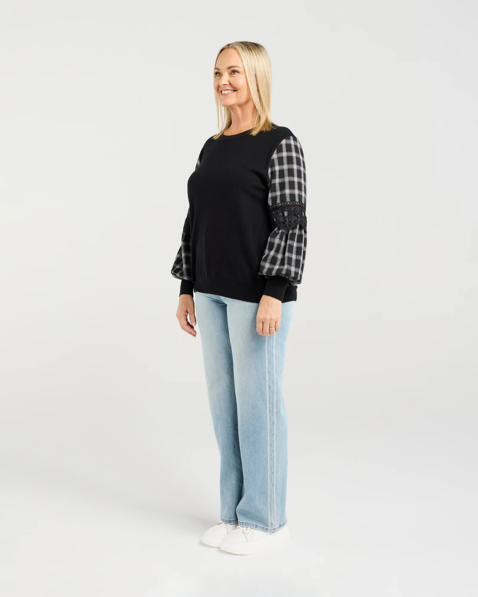 Zafina Lilith Top Black Check - Image 6