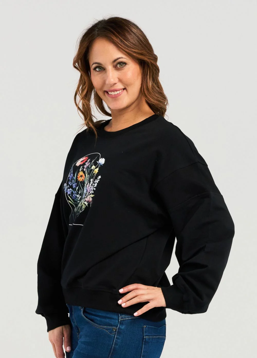 Zafina Livia Sweat- Black - Image 2