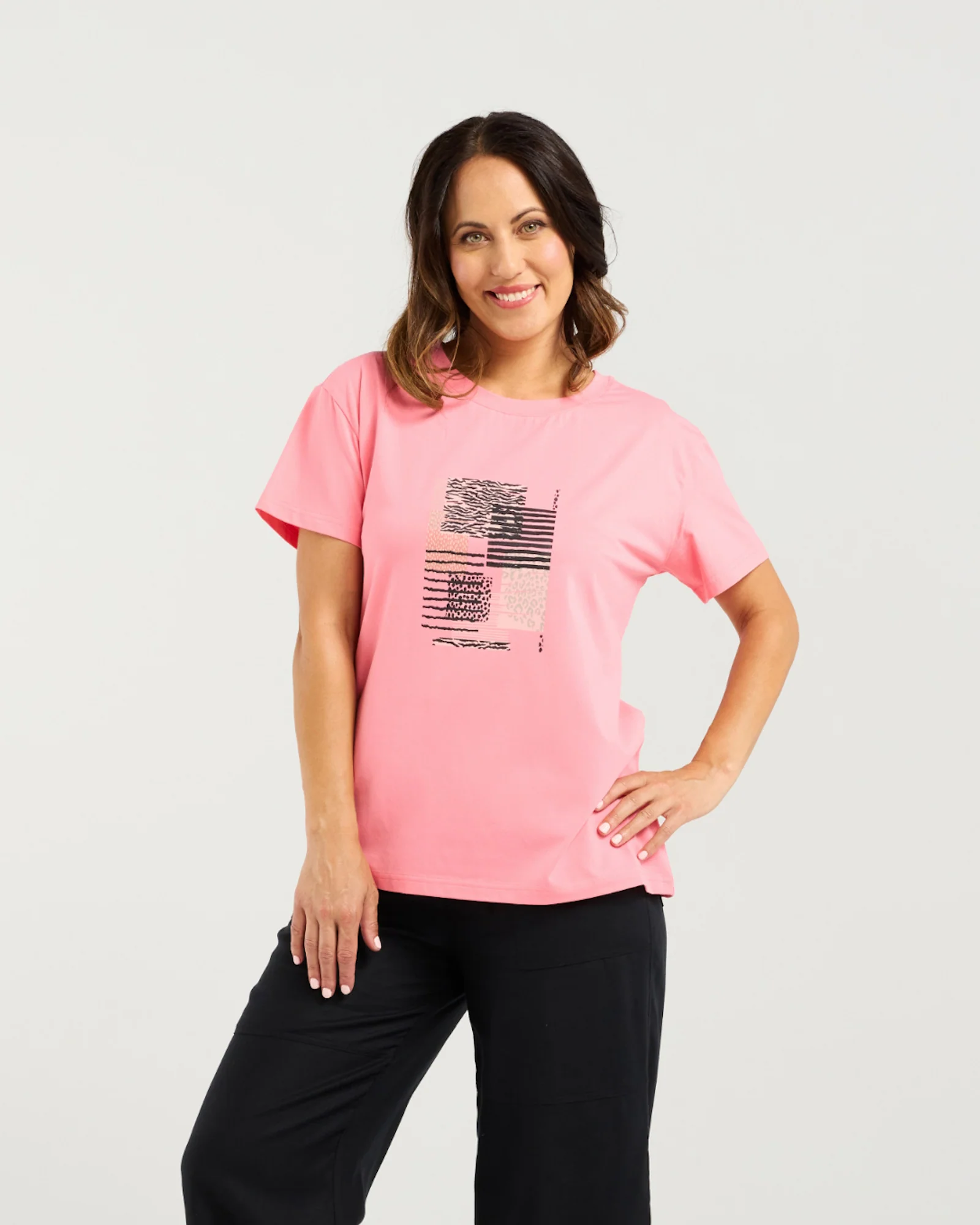 Zafina Livia T-Shirt -Pink - Image 3