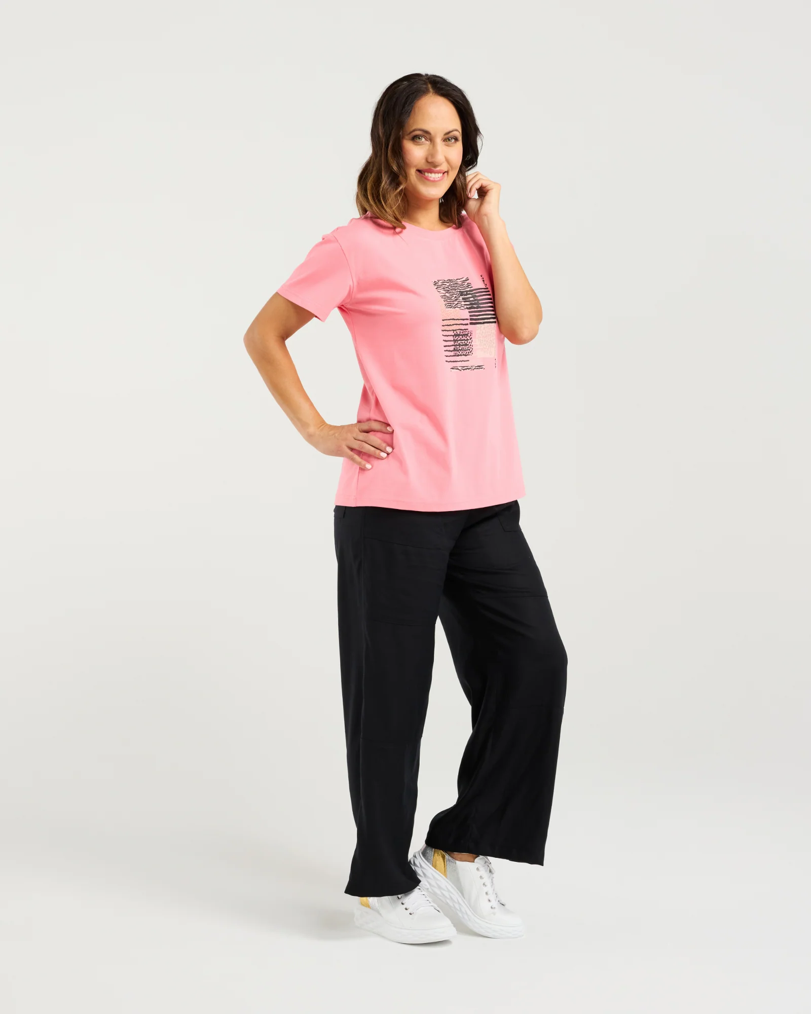 Zafina Livia T-Shirt -Pink - Image 4