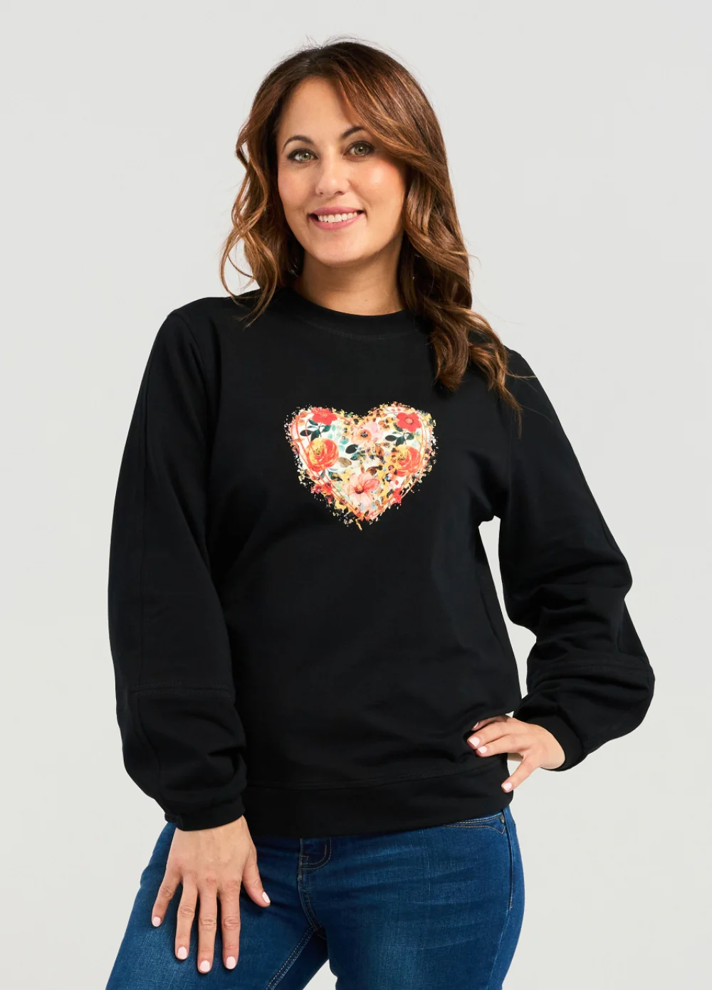 Zafina Louise Sweat-Black - Image 2