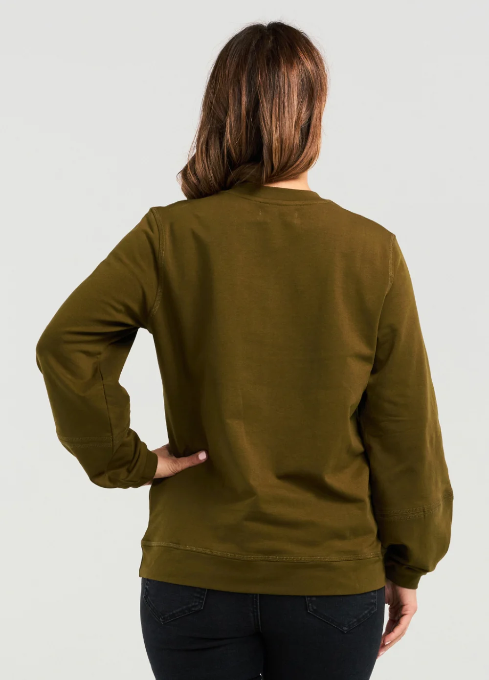 Zafina Louise Sweat-Olive - Image 3