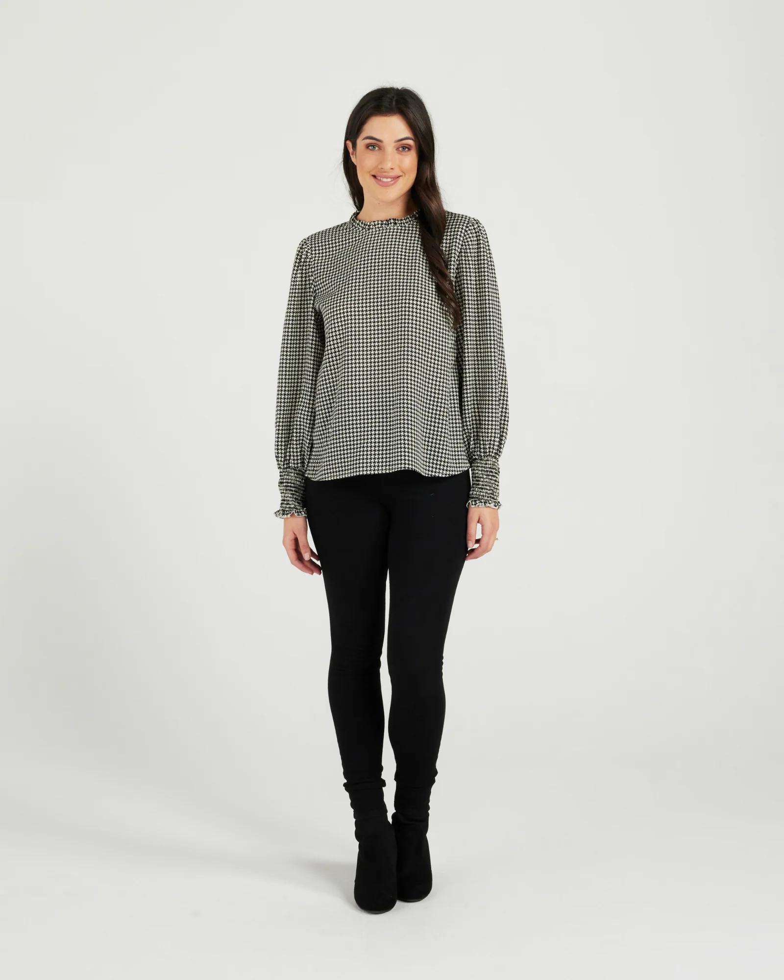 Zafina Maria Top Houndstooth - Image 3