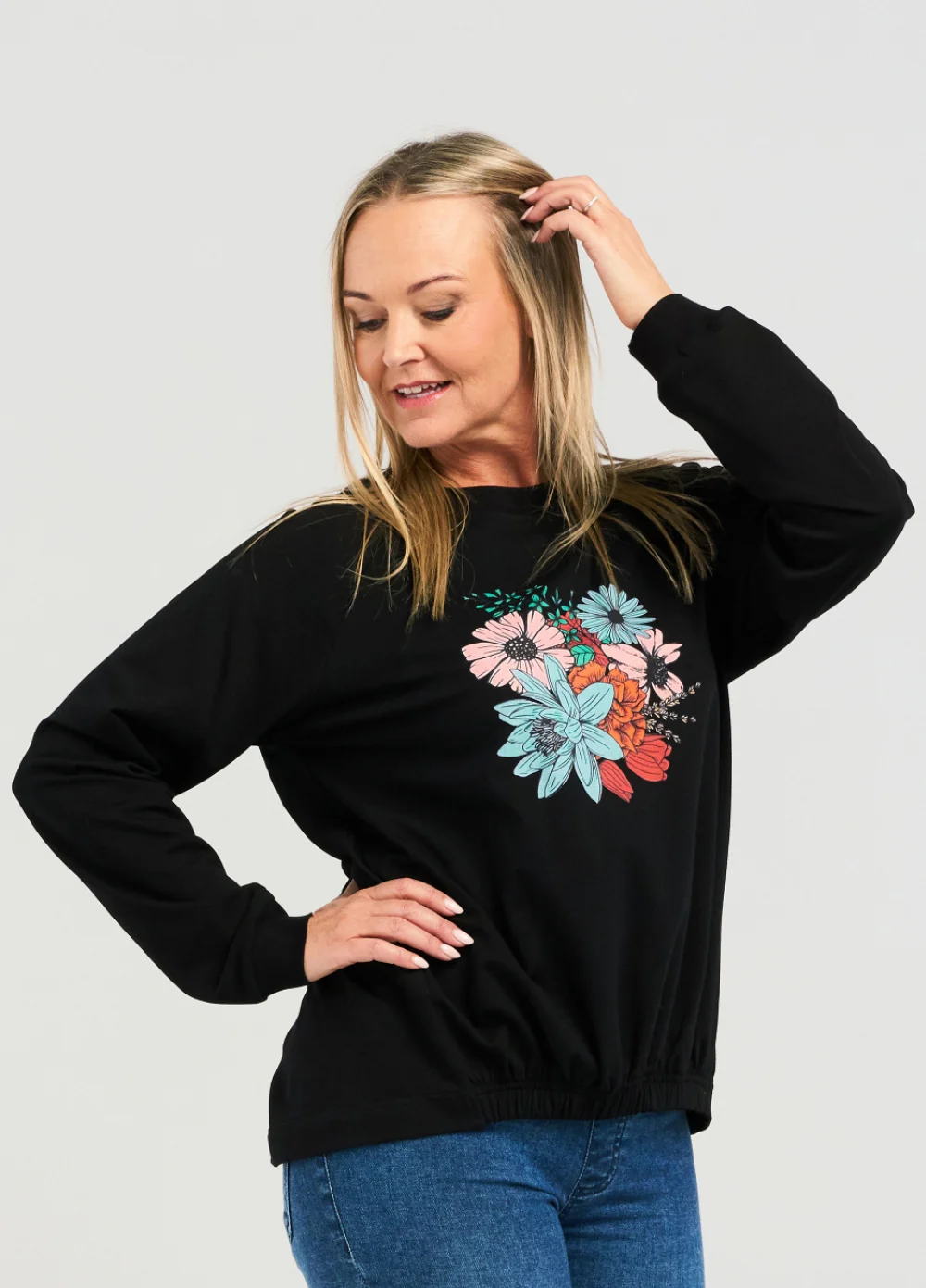 Zafina Marissa Sweat- Black - Image 2