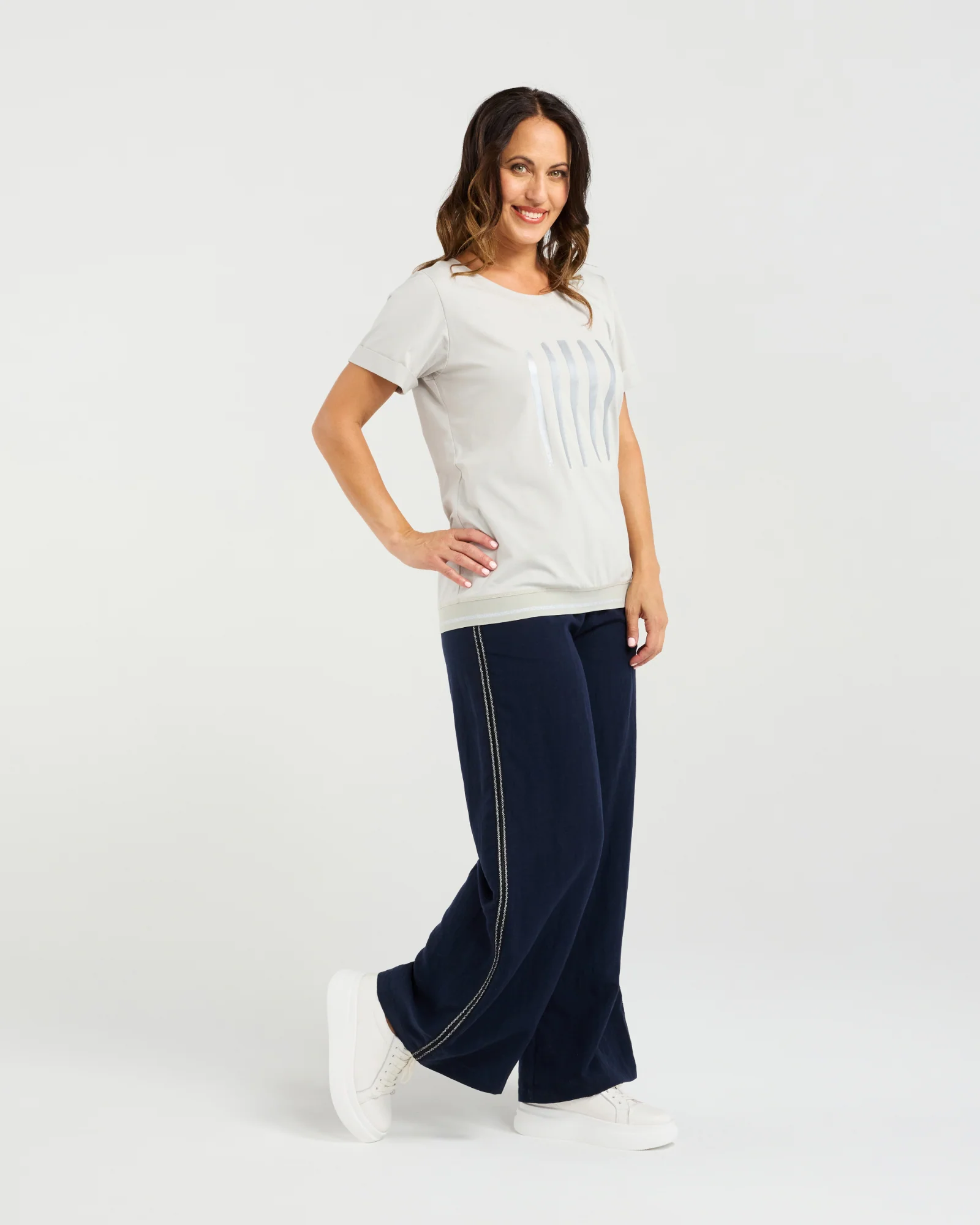 Zafina Mia T-Shirt - Grey - Image 3
