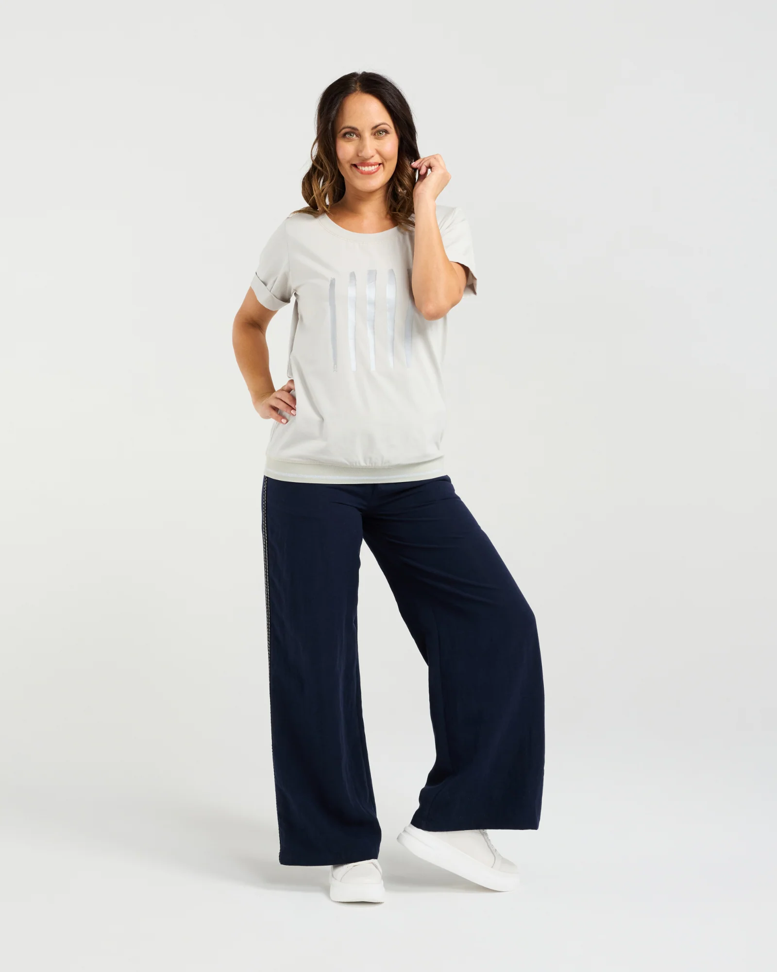 Zafina Mia T-Shirt - Grey - Image 5