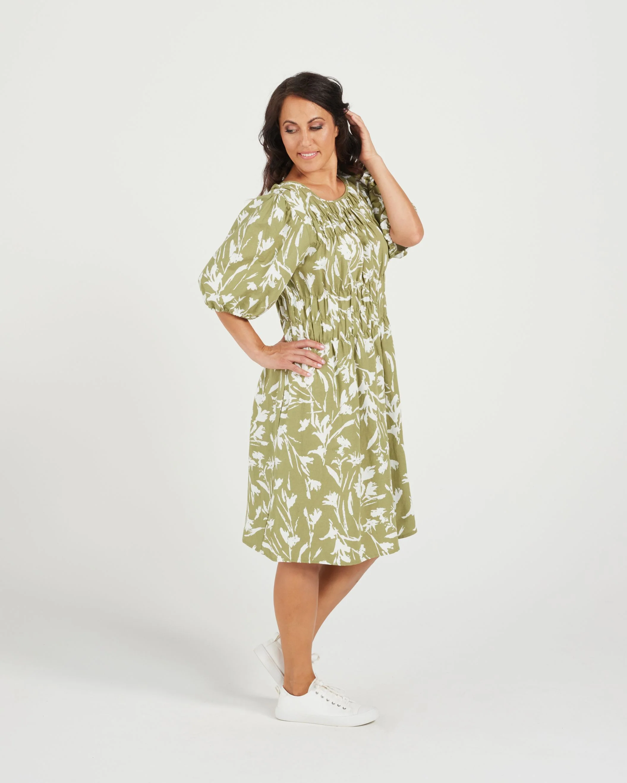 Zafina Mika Dress - Green - Image 3