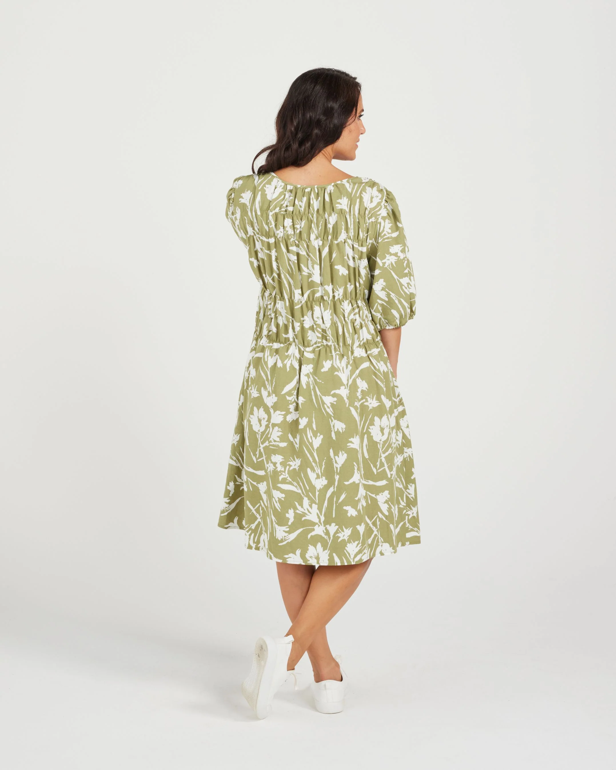 Zafina Mika Dress - Green - Image 4