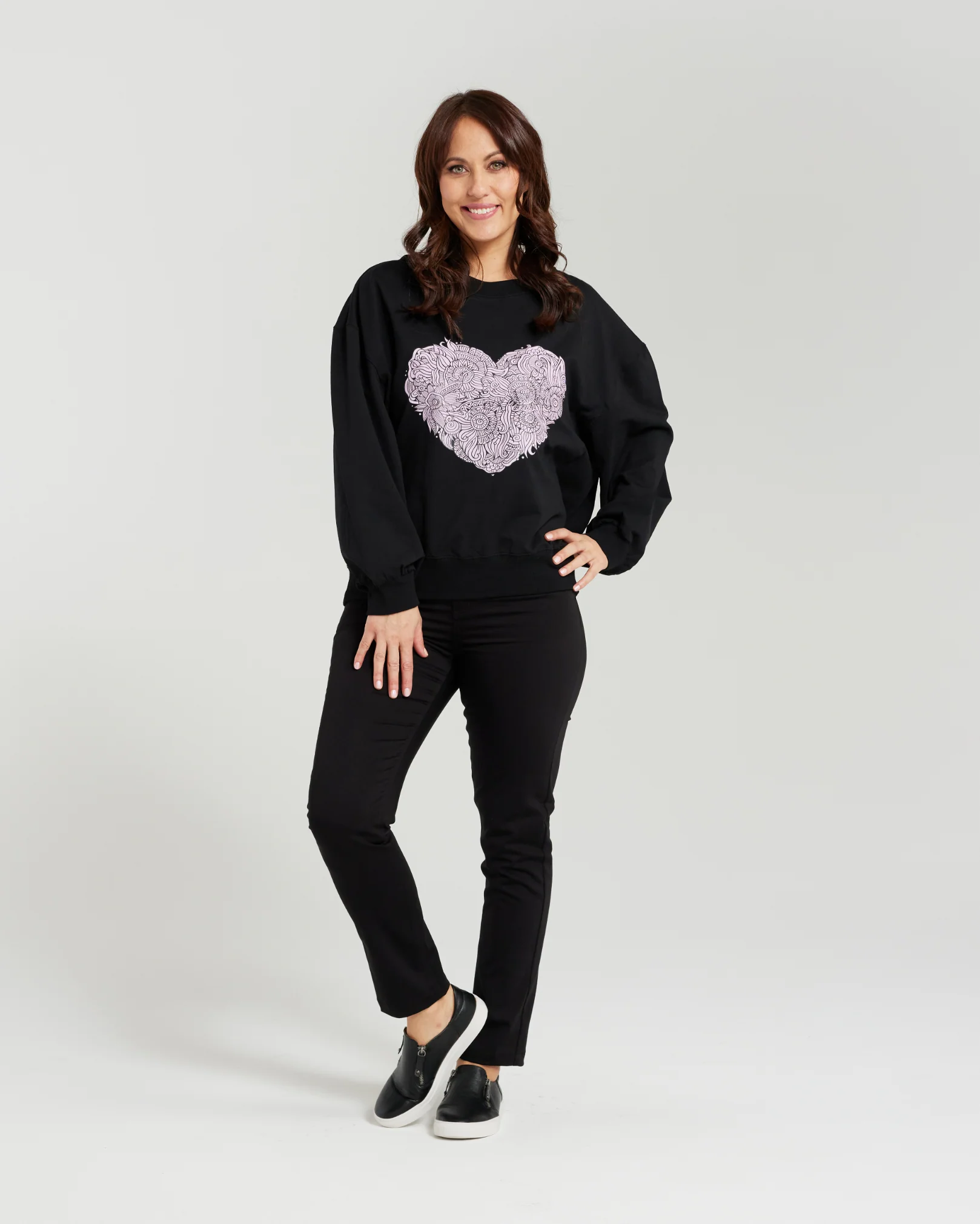 Zafina Nyla Sweat - Black Heart - Image 2