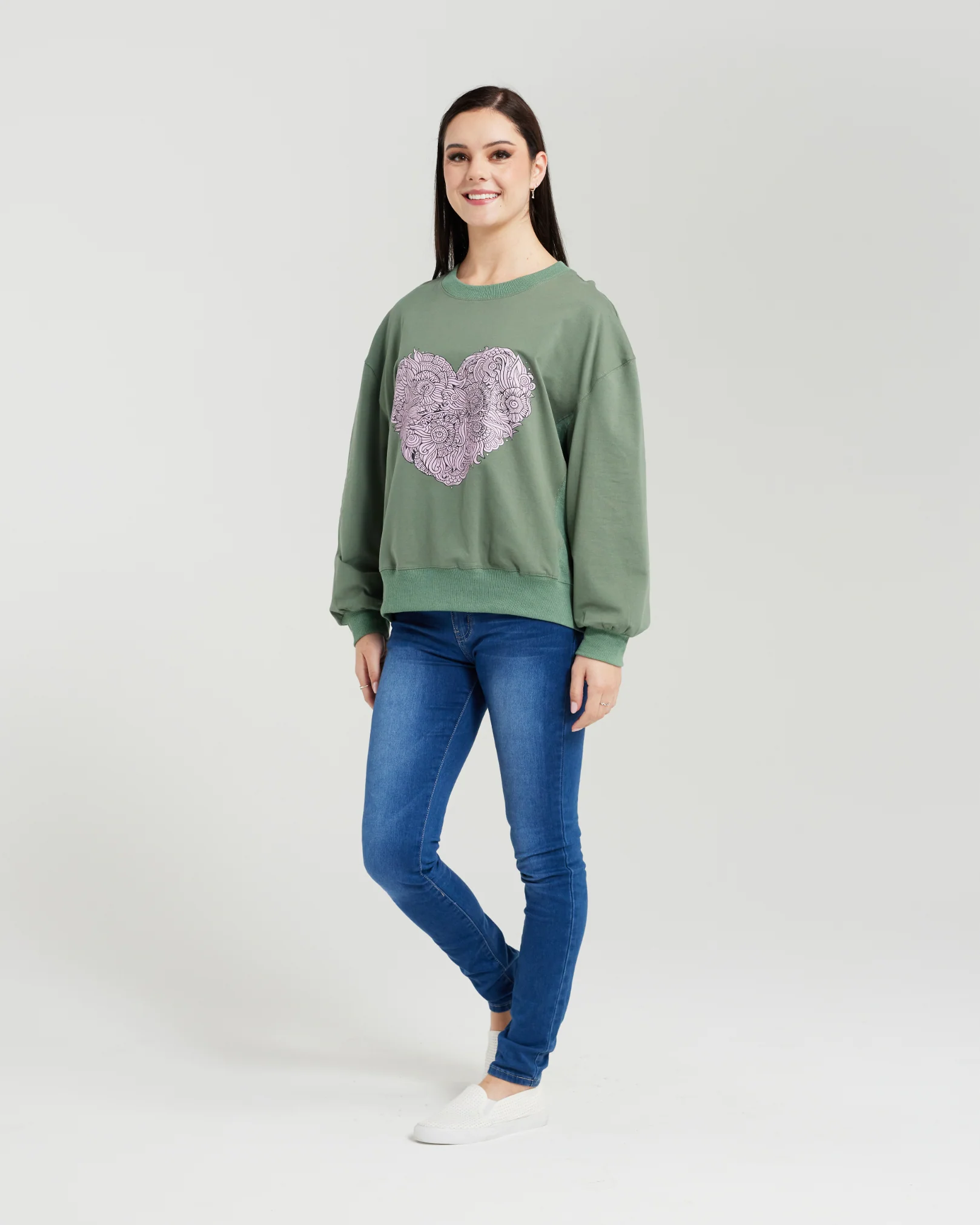 Zafina Nyla Sweat - Sage Heart - Image 2