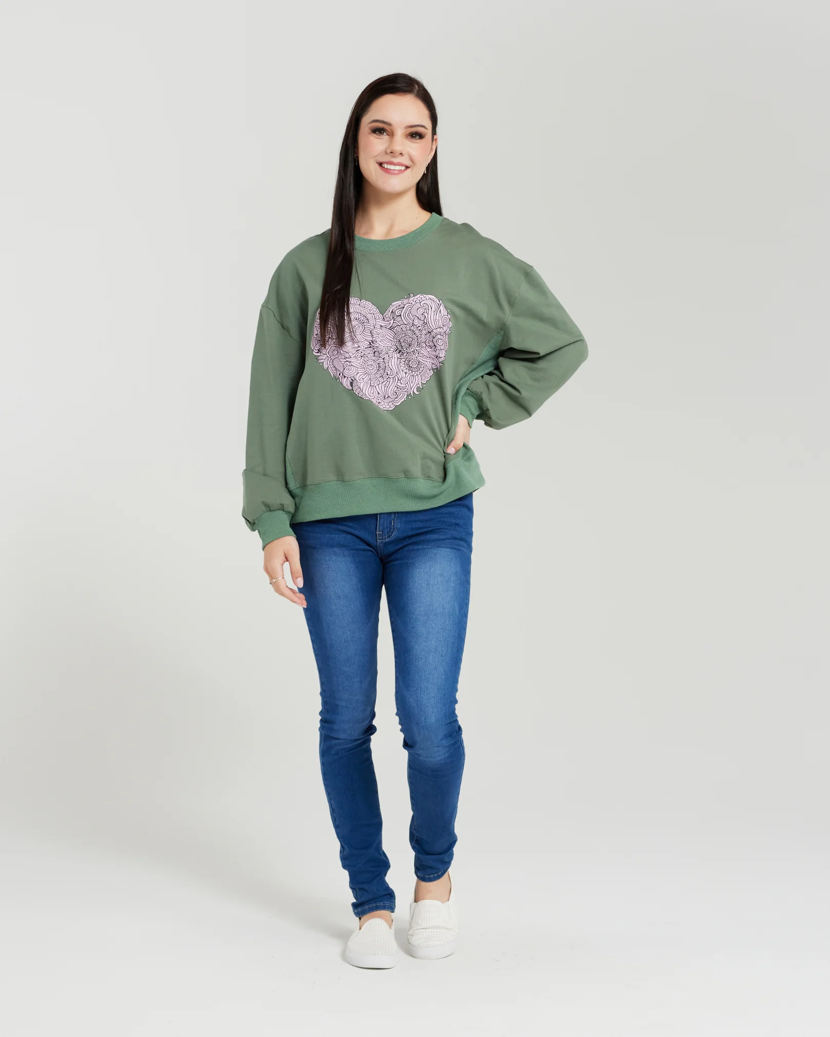 Zafina Nyla Sweat - Sage Heart - Image 3