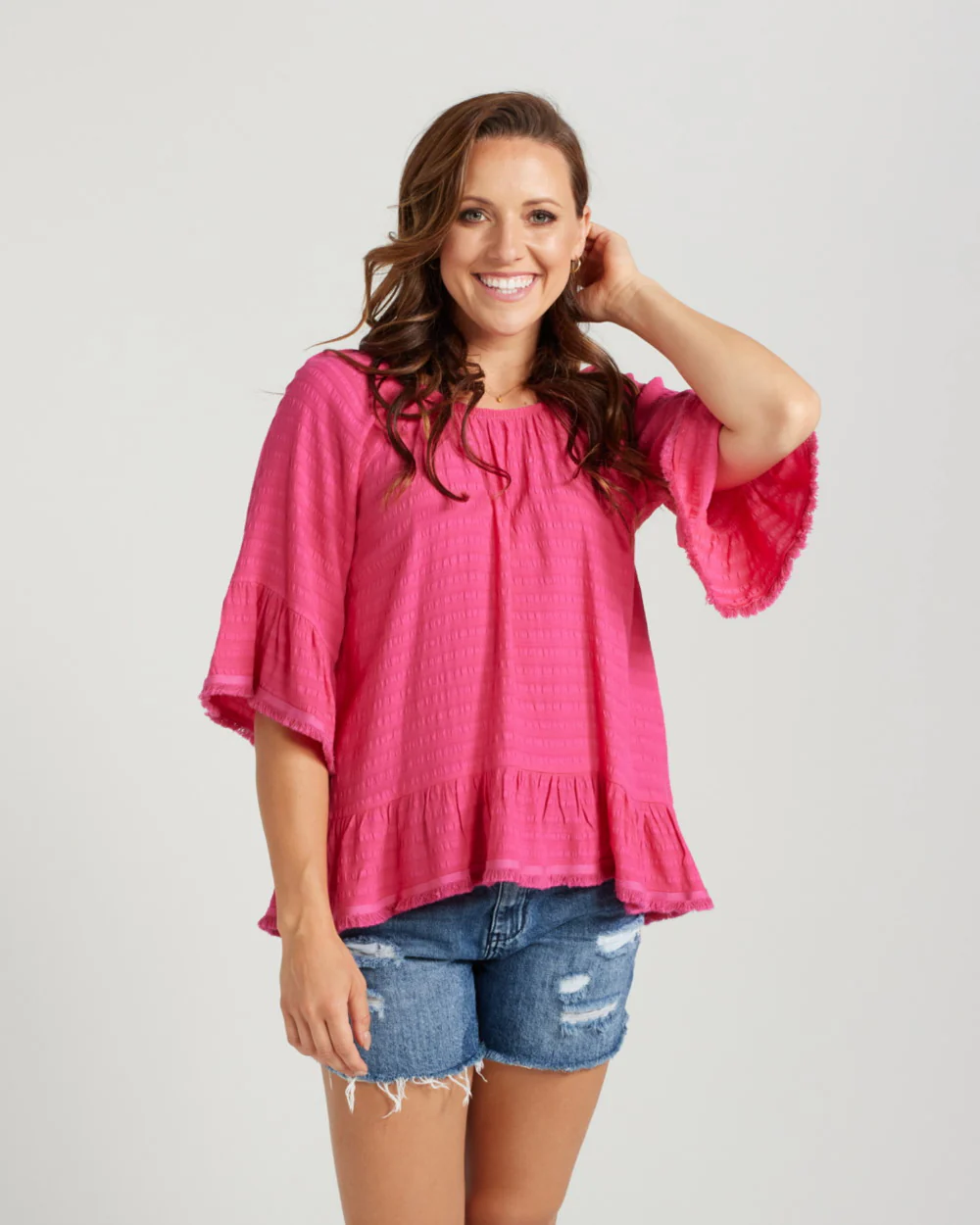 Zafina Saffron Top - Hot Pink