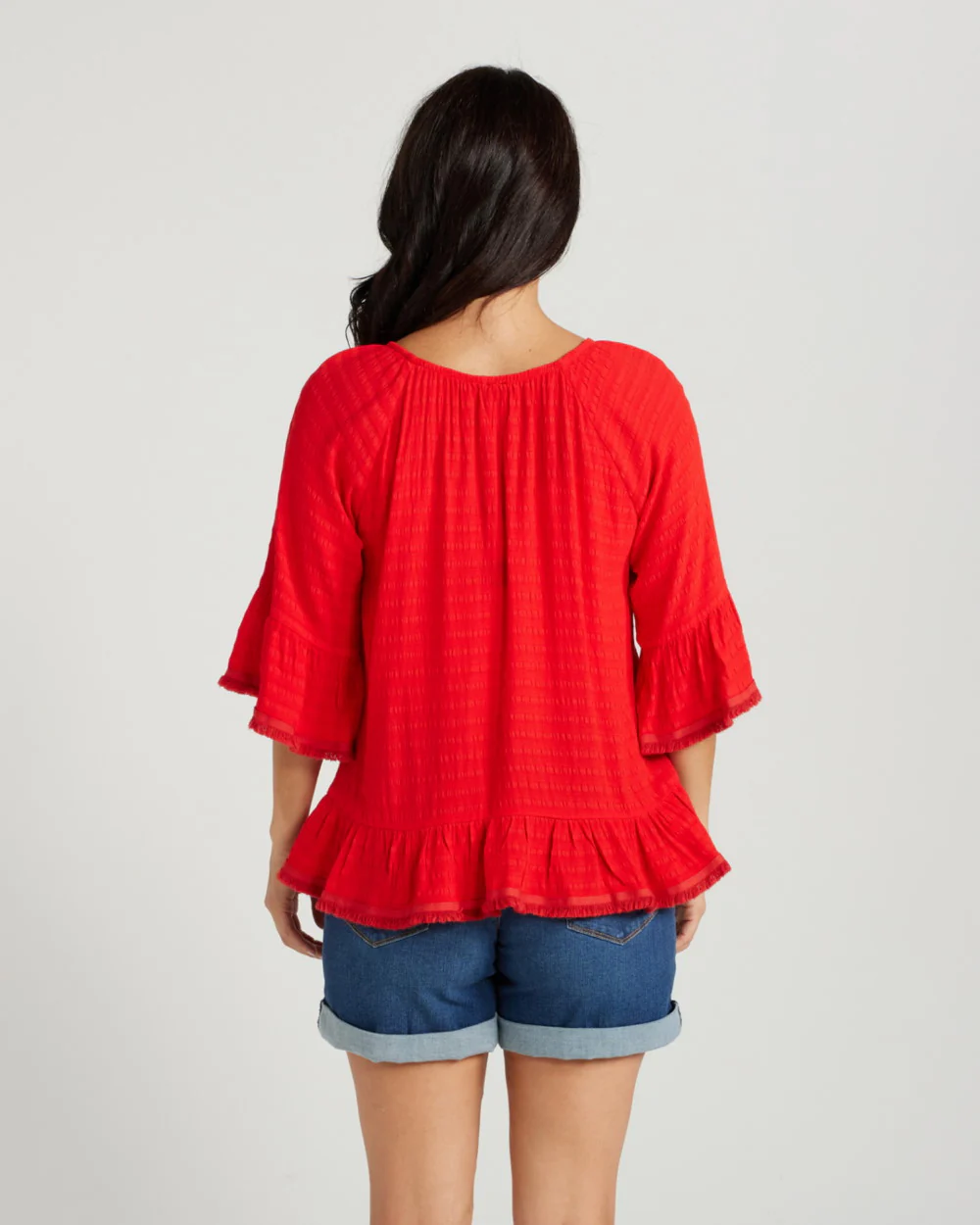 Zafina Saffron Top - Tomato - Image 2