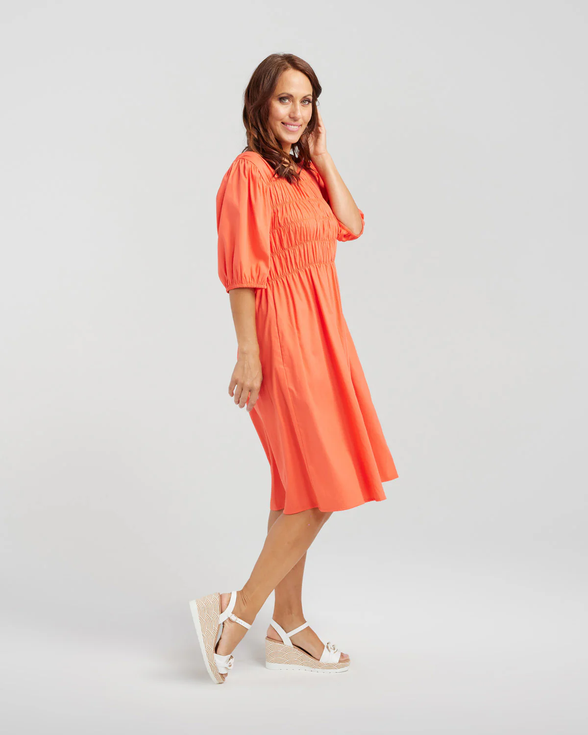 Zafina Sienna Dress - Coral - Image 3