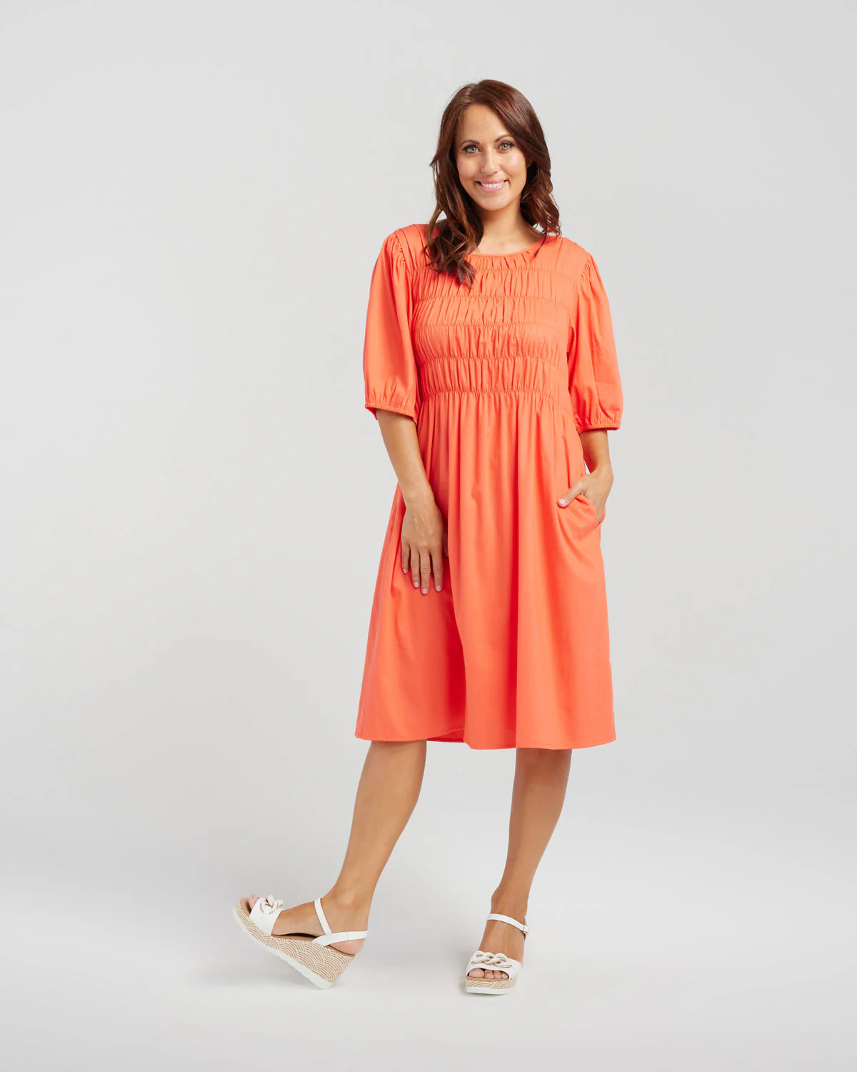 Zafina Sienna Dress - Coral - Image 4