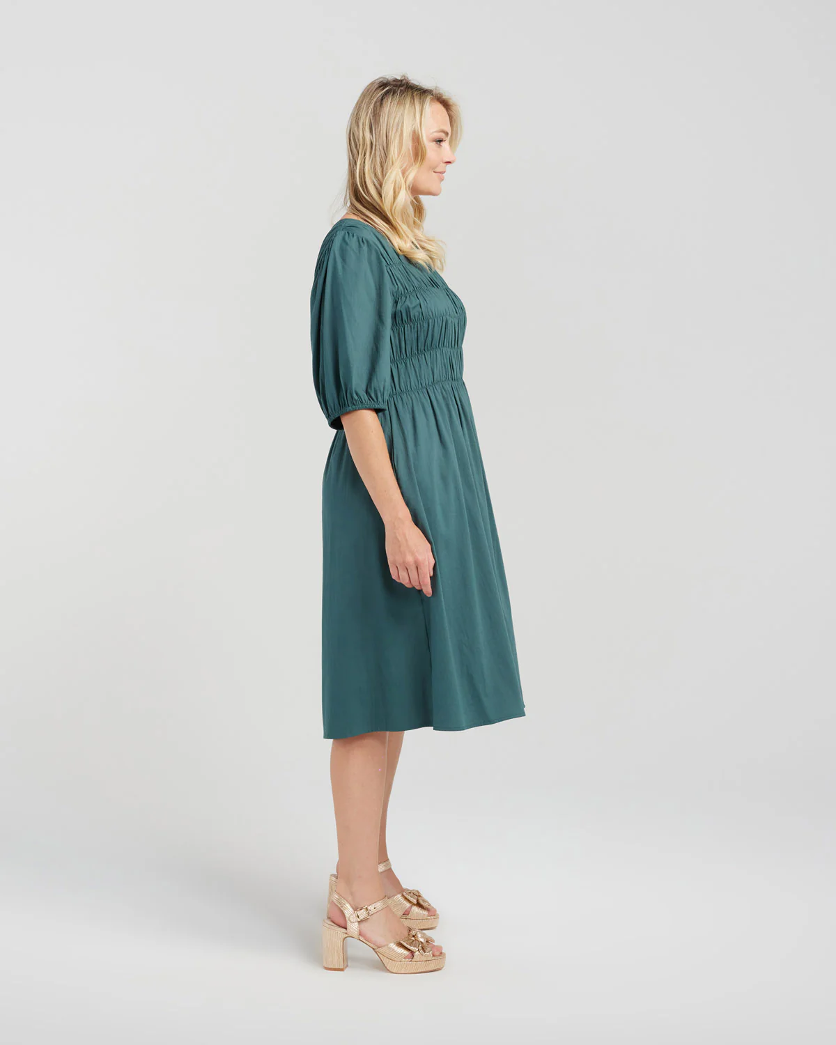Zafina Sienna Dress - Deep Green - Image 10