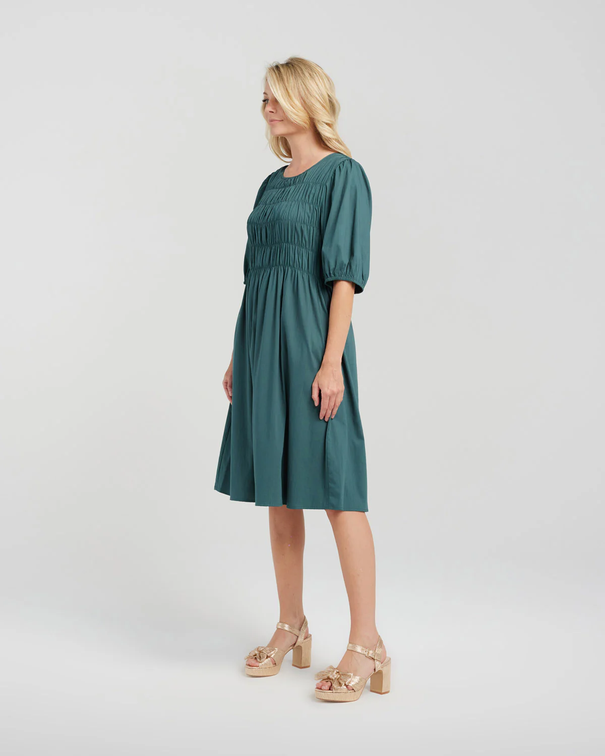 Zafina Sienna Dress - Deep Green - Image 8