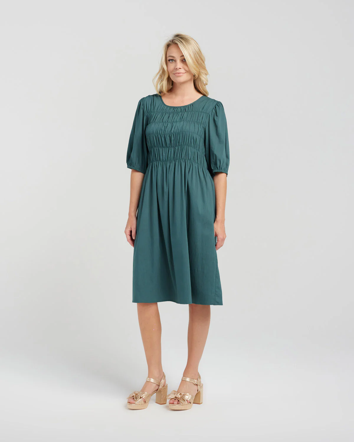 Zafina Sienna Dress - Deep Green - Image 9