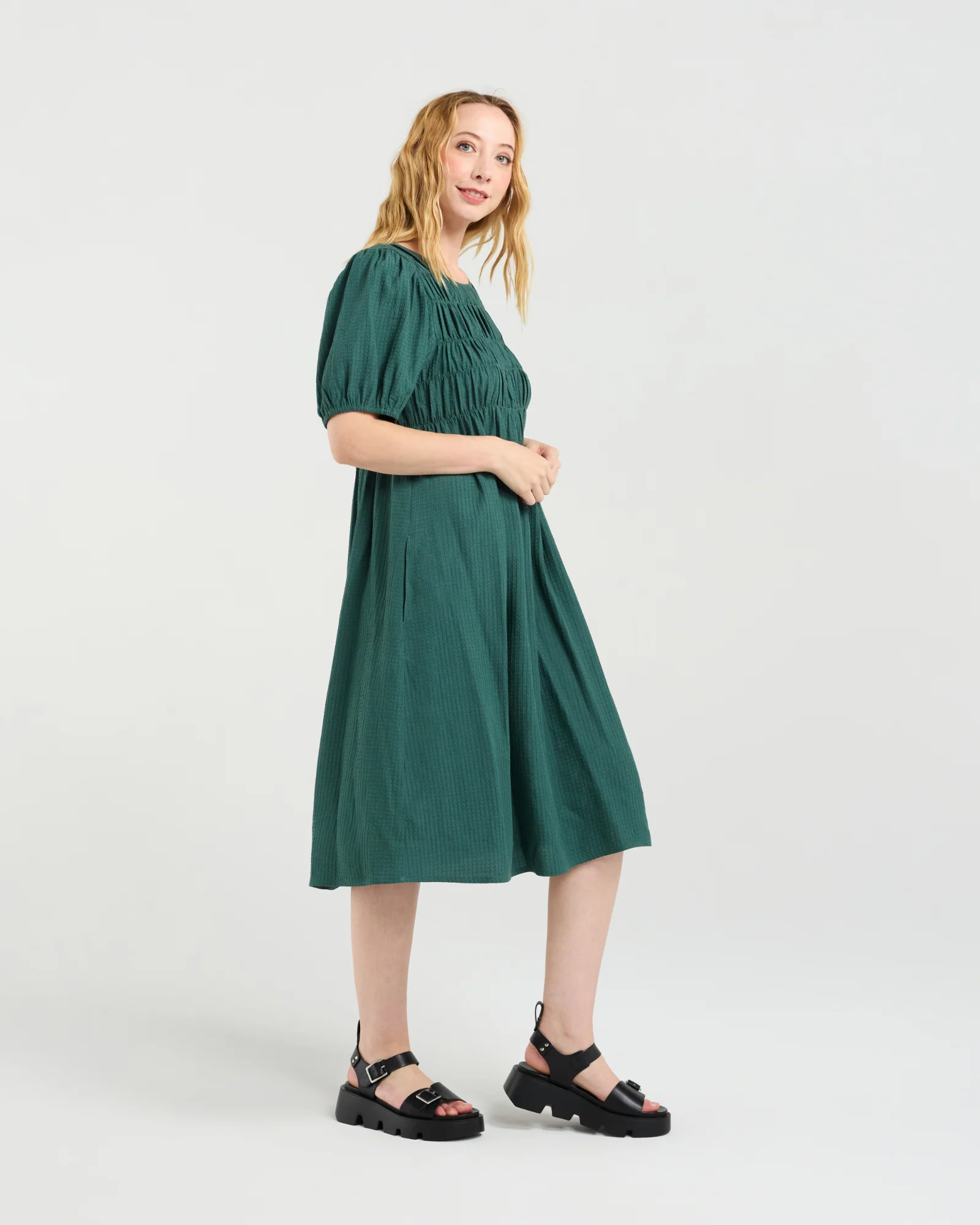 Zafina Sienna Dress - Green - Image 3