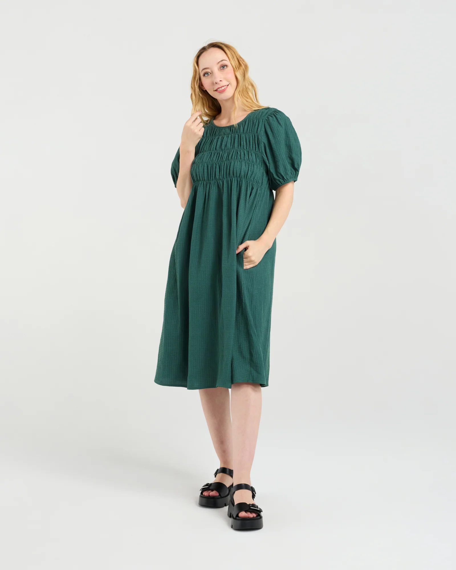 Zafina Sienna Dress - Green - Image 5