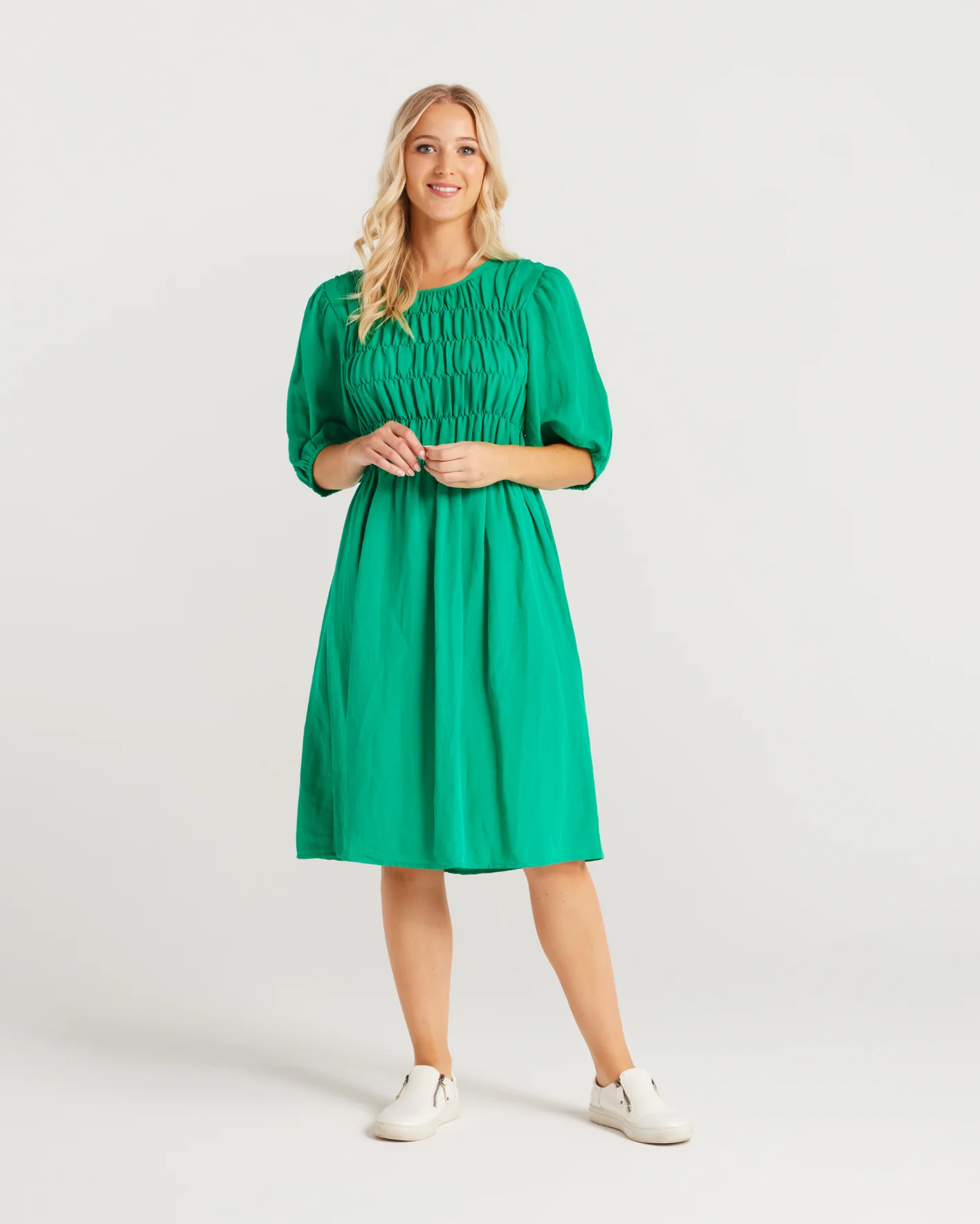 Zafina Sienna Dress Green - Image 4