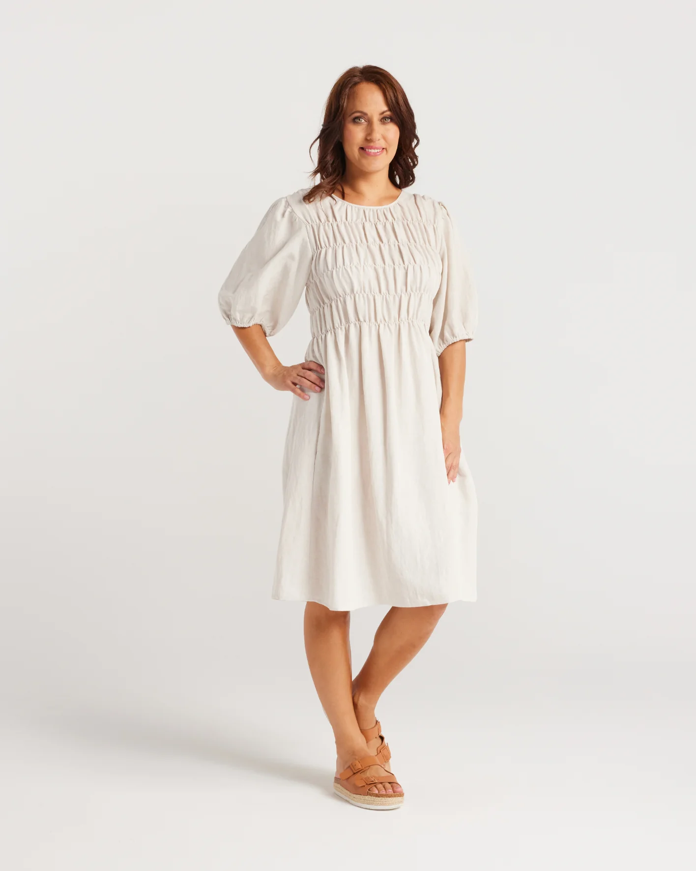 Zafina Sienna Dress Natural