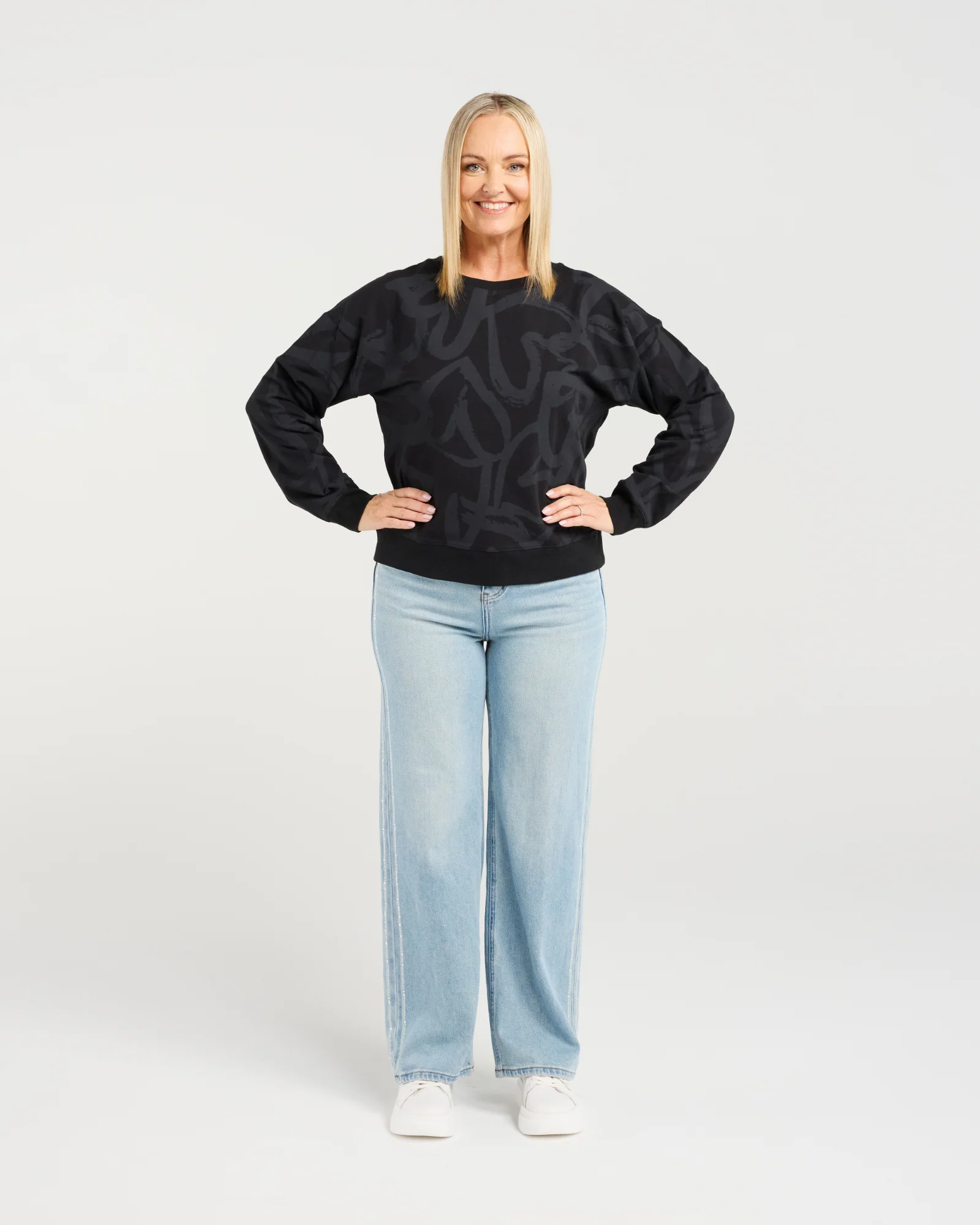 Zafina Verona Jumper Black Hearts - Image 2