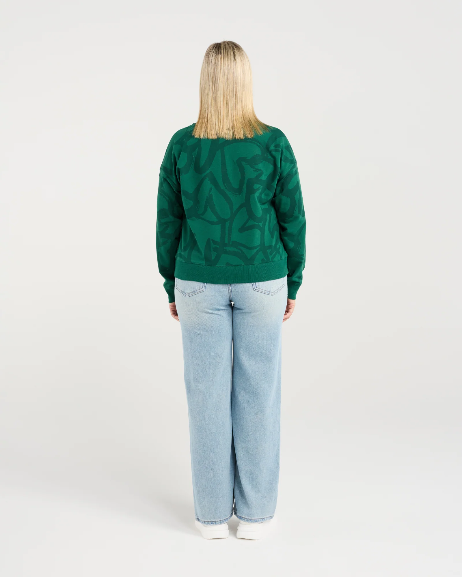 Zafina Verona Jumper Green Hearts - Image 3