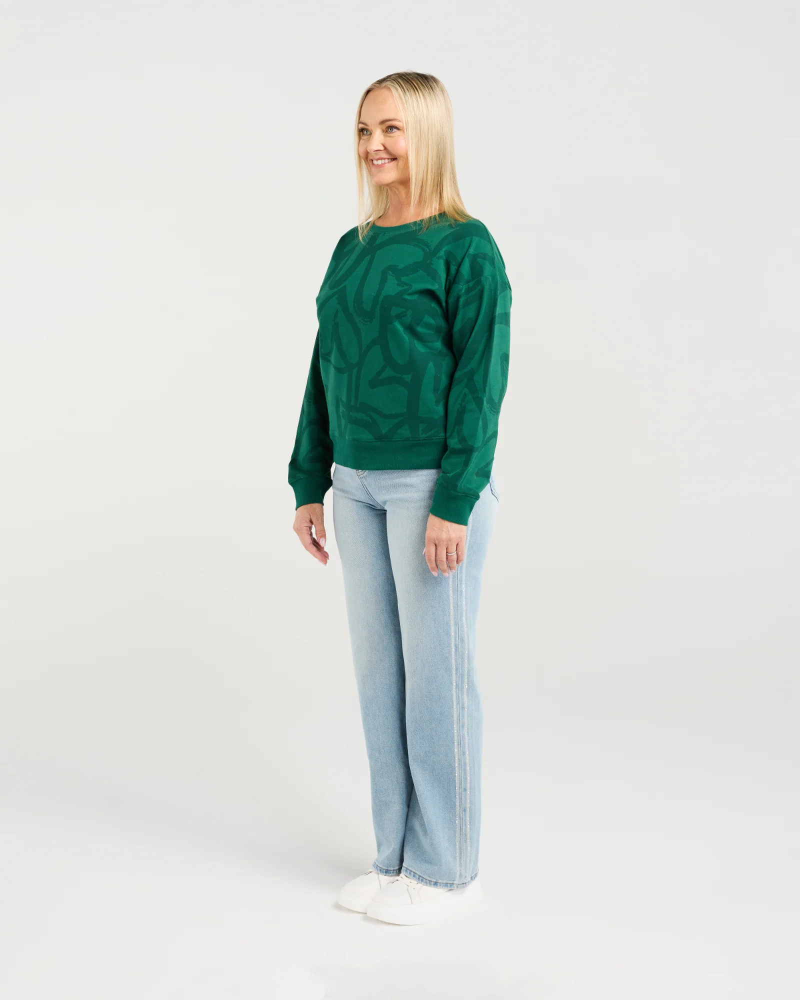 Zafina Verona Jumper Green Hearts - Image 5